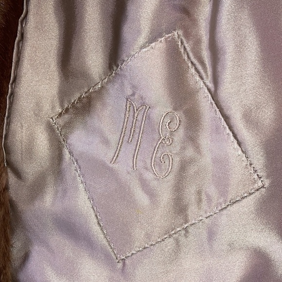 A. Hackman Furs VTG Mink Fur Coat With Beautiful Embroidered Stitching Inside - Picture 12 of 13